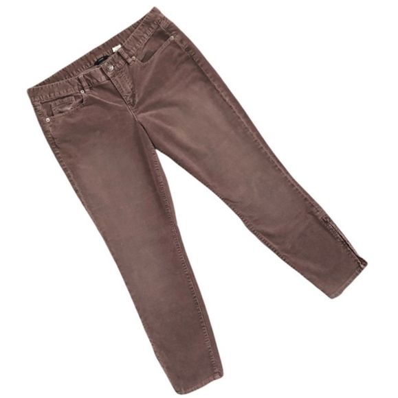 J. Crew Pink Corduroy Zip Ankle Pant Stretch Casual Skinny CUTE! - Picture 1 of 5